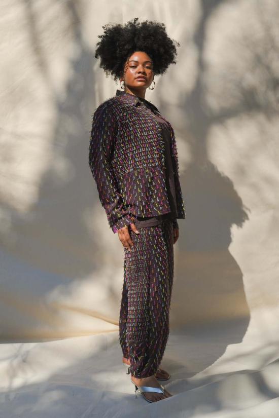  Abacaxi 셔츠 아바카시 스모크 버튼다운 셔츠