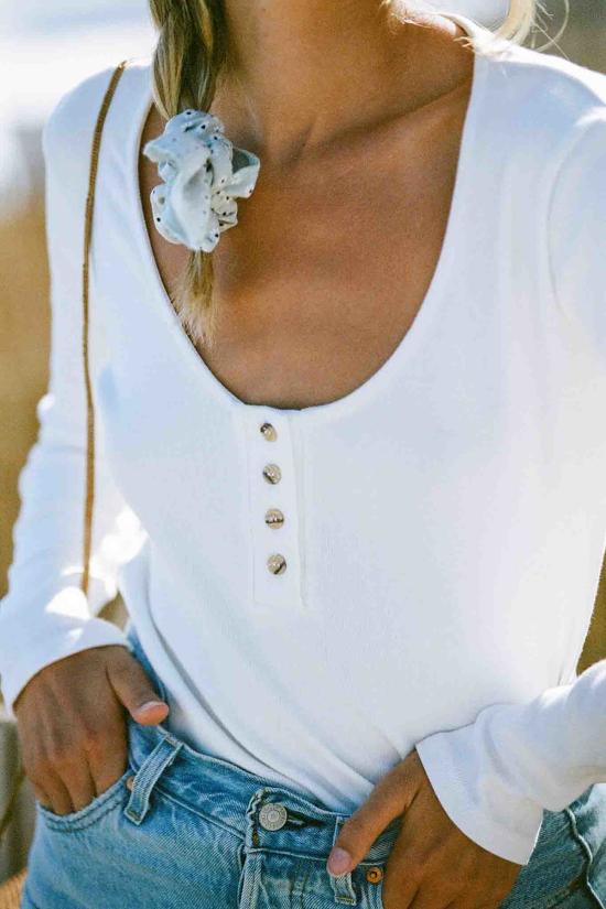  Merritt Charles 긴팔 티셔츠 메릿 찰스 헨리 셔츠 화이트 립 - MERRITT CHARLES