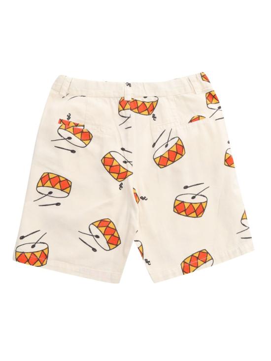  [키즈] 보보쇼즈 쇼츠/버뮤다 보보는 프린트가 있는 흰색 버뮤다 반바지를 선택했습니다. - BOBO CHOSES