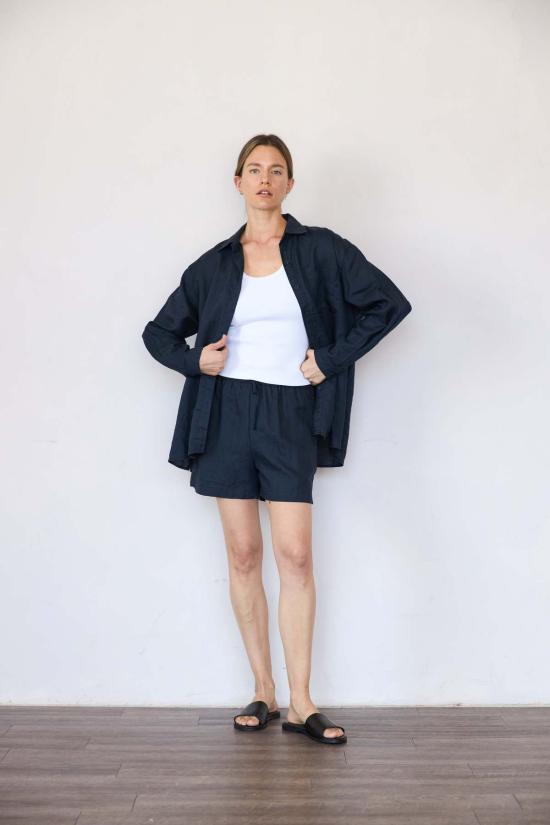  It Is Well L.A. 셔츠 잇이즈웰 L.A. 오버사이즈 린넨 셔츠 옐로우 - IT IS WELL L.A.