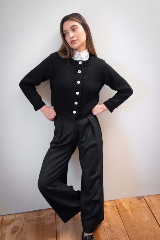  마리아 스탠리 가디건 청키 코튼