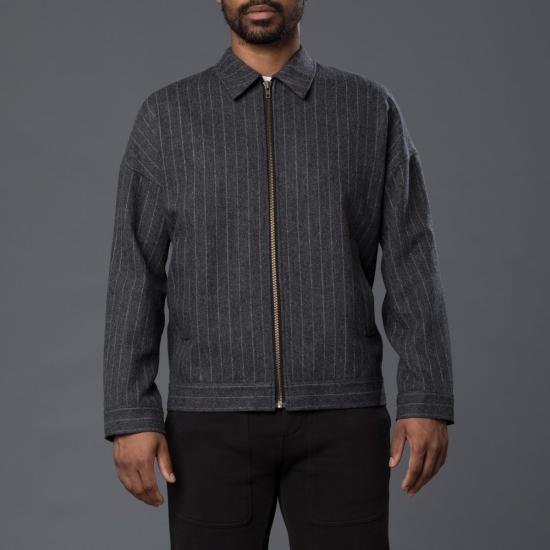  GUSTAV VON ASCHENBACH 자켓 Gustav Von Aschenbach 스트라이프 라이트 트위드 재킷 그레이 핀스트라이프