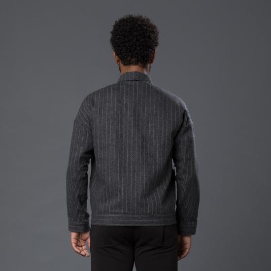  GUSTAV VON ASCHENBACH 자켓 Gustav Von Aschenbach 스트라이프 라이트 트위드 재킷 그레이 핀스트라이프 - OTHER BRANDS