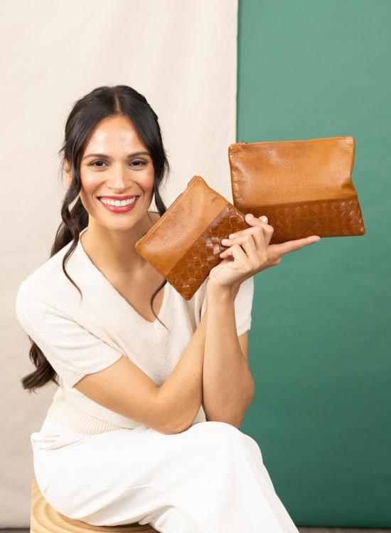  Deux Mains 키링 듀 메인즈 대형 파우치 키체인 & 슬림 ID 세트 - OTHER BRANDS