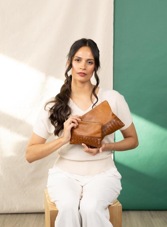  Deux Mains 키링 듀 메인즈 대형 파우치 키체인 & 슬림 ID 세트 - OTHER BRANDS