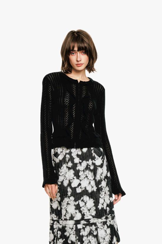  안나 수이 가디건 빅토리아풍 포인트엘 니트