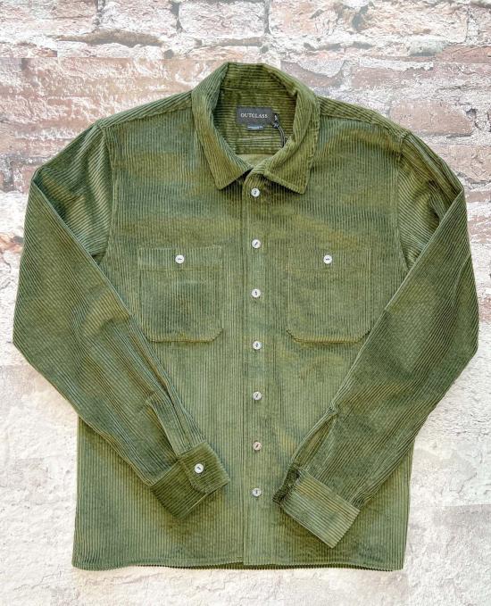  Outclass 긴팔 셔츠 아웃클래스 코듀로이 오버 올리브