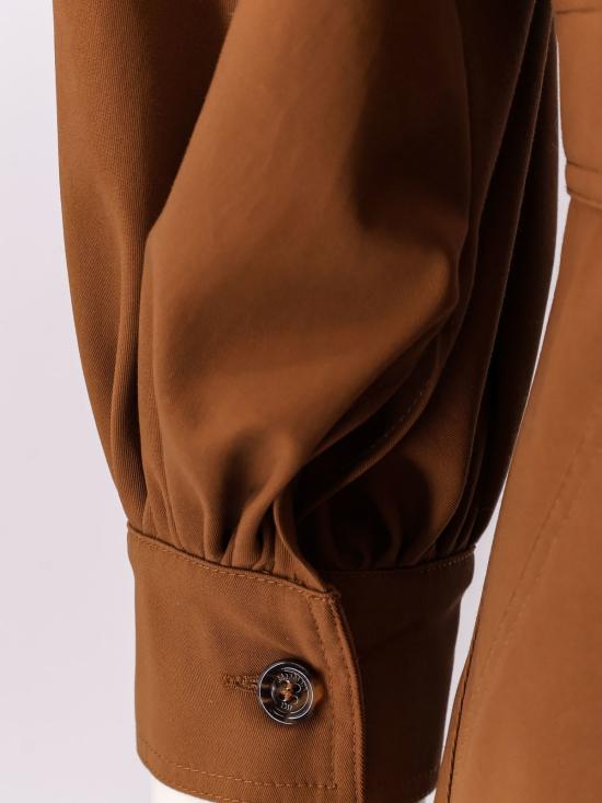  막스마라 미디 원피스 Max Mara Pedaggi 코튼 미디 드레스 브라운 - MAX MARA