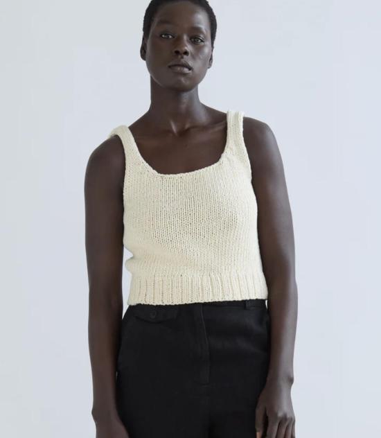  로컬 셰이드 민소매 티셔츠 비엔토 탑 내추럴 - LOCAL SHADE