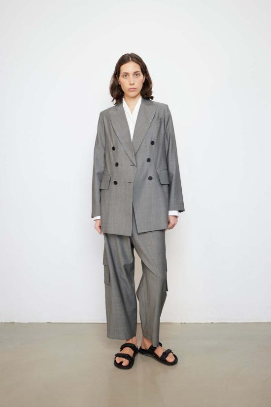  율리아 옌츠슈 자켓 줄리아 젠츠쉬 드레이크 라이트 서머 울 수트 더블 브레스트 재킷 - JULIA JENTZSCH