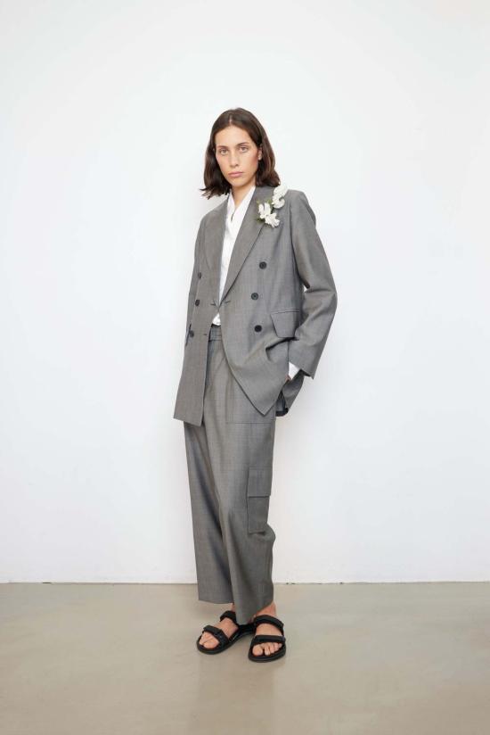  율리아 옌츠슈 자켓 줄리아 젠츠쉬 드레이크 라이트 서머 울 수트 더블 브레스트 재킷 - JULIA JENTZSCH