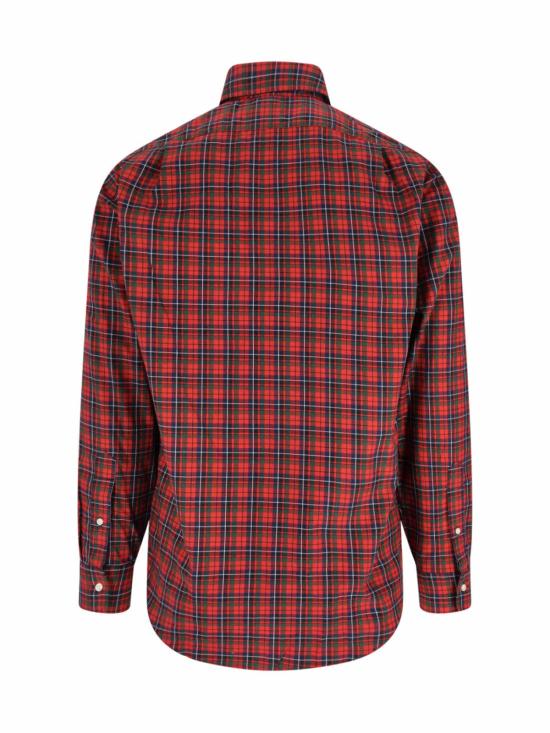  랄프 로렌 긴팔 셔츠 코튼  레드 네이비 멀티 - RALPH LAUREN