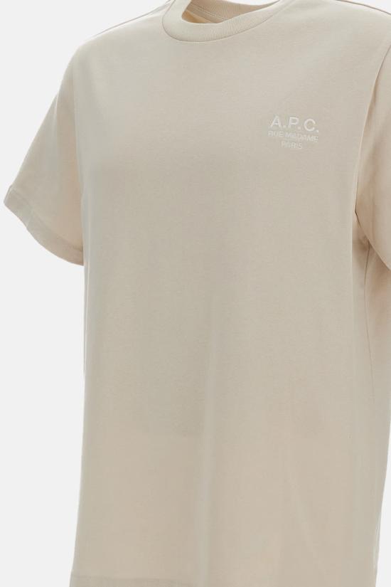  아페쎄 반팔 티셔츠 A.P.C. 반팔 크루넥 티셔츠 베이지색 - A.P.C.