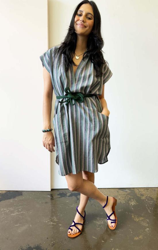  Two 튜닉 투 포켓  멀티 스트라이프