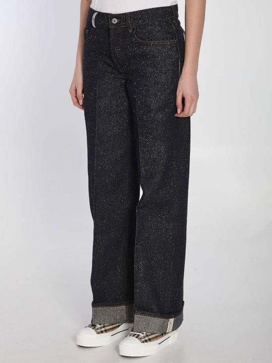  버버리 데님 팬츠 다크 블루 데님 진 - BURBERRY