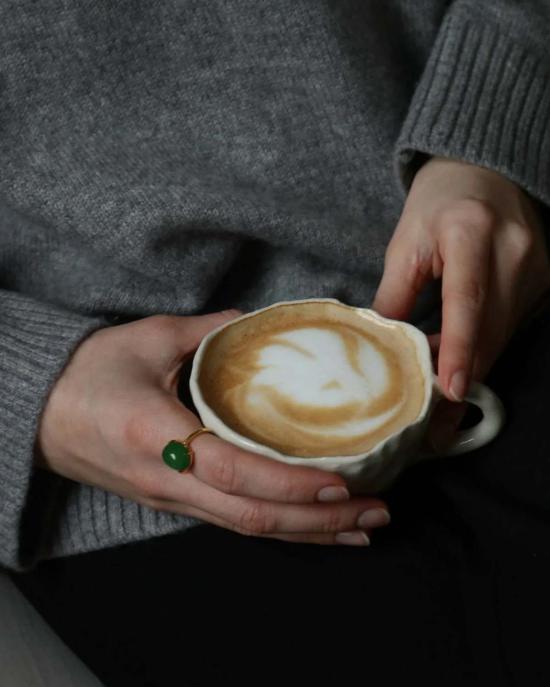  세레 반지 세리 듀 그린 제이드 스톤 링 그린 - SEREE