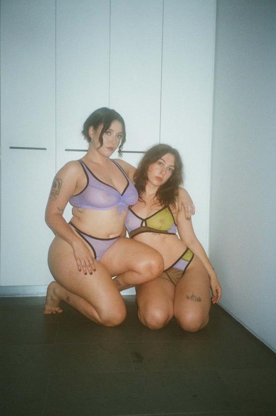  불리 보이 브라 브릭 키홀 무선  피/퍼플/코코아 - BULLY BOY