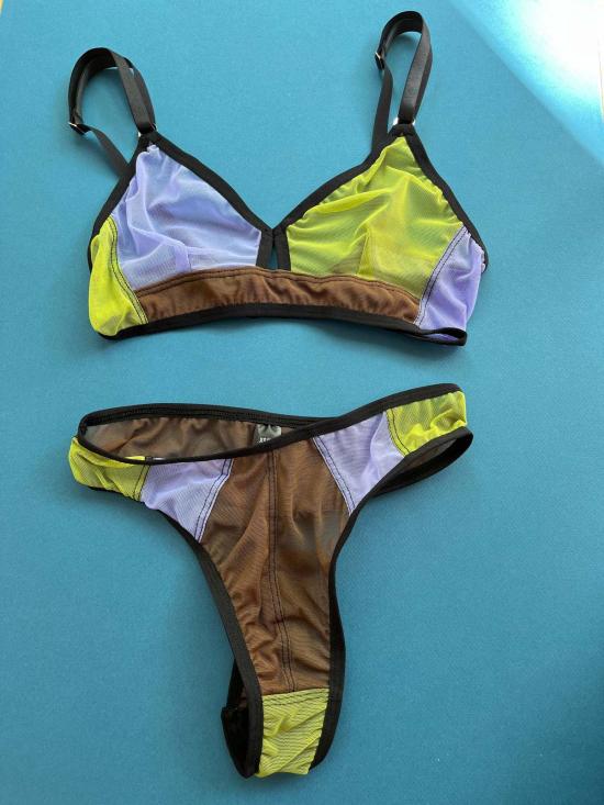  불리 보이 브라 브릭 키홀 무선  피/퍼플/코코아 - BULLY BOY