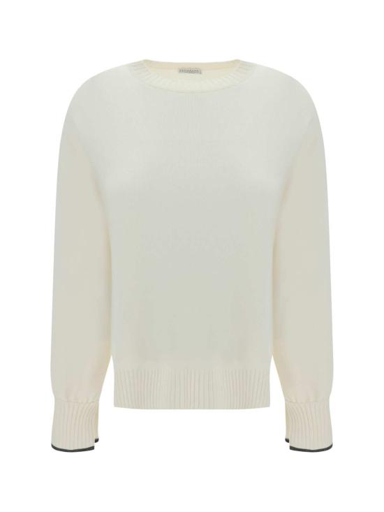  브루넬로 쿠치넬리 스웨터 크루넥  화이트