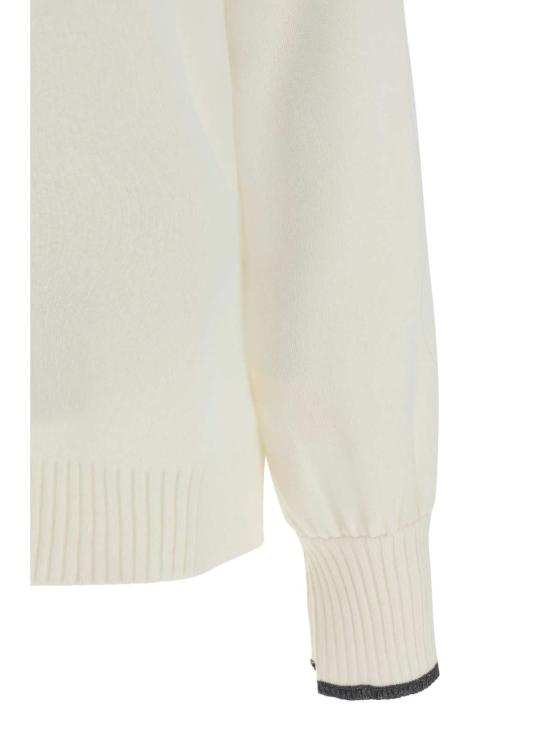  브루넬로 쿠치넬리 스웨터 크루넥  화이트 - BRUNELLO CUCINELLI