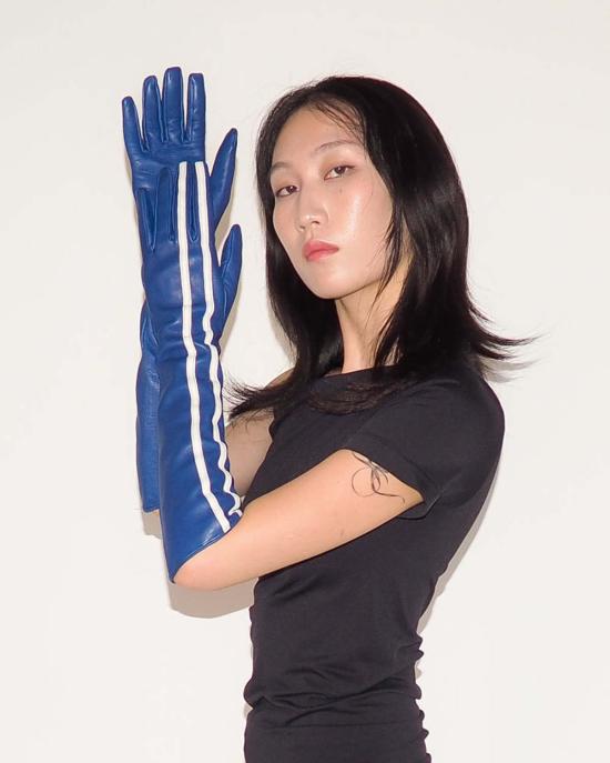  클라이드 장갑 레이싱 글러브 블루/화이트 스트라이프 - CLYDE