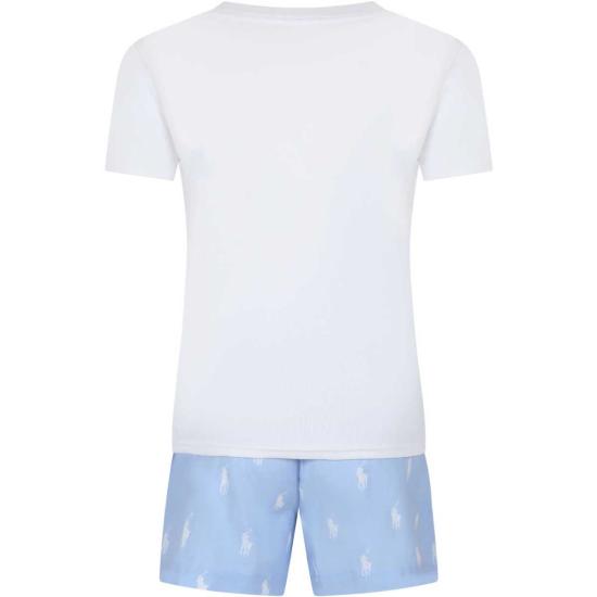  [키즈] 랄프 로렌 라운지 웨어 아동용 포니 코튼 잠옷 세트 (연한 파란색) - RALPH LAUREN