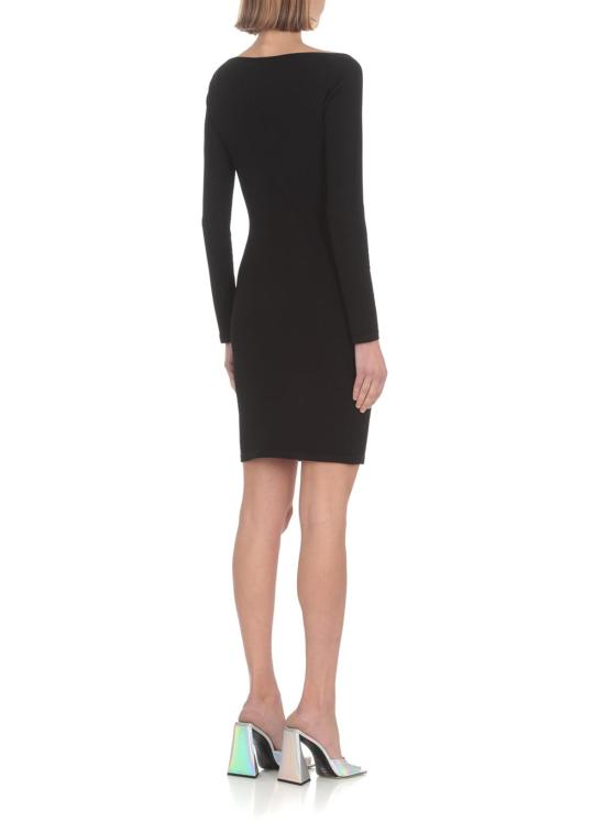  디스퀘어드2 미디 원피스 Dsquared2 골지 비스코스 드레스 블랙 - DSQUARED2