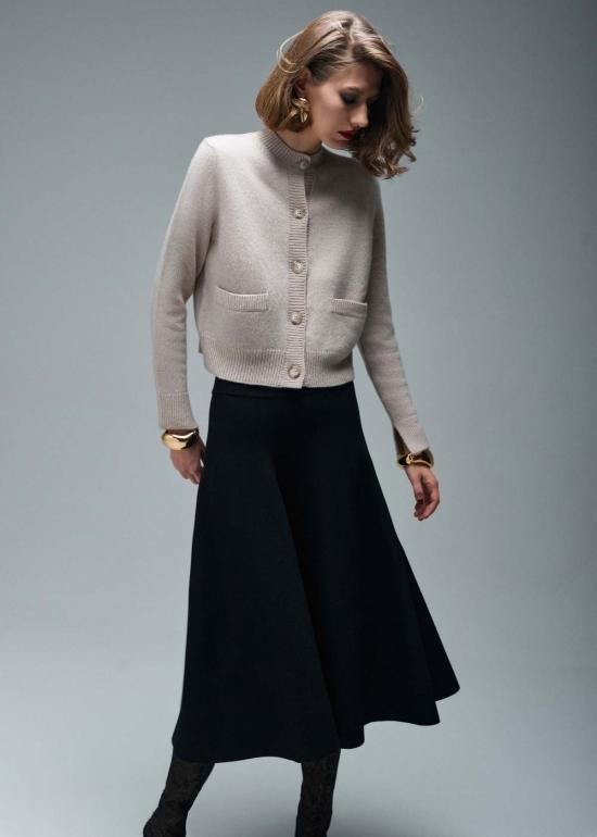  Santicler 가디건 산티클러 나일라 크롭  샌드 - OTHER BRANDS