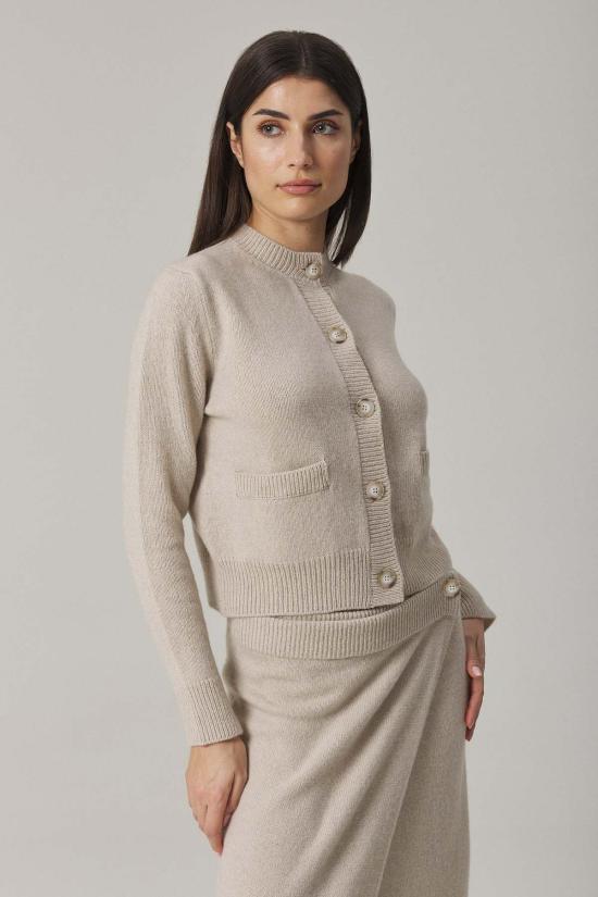  Santicler 가디건 산티클러 나일라 크롭  샌드 - OTHER BRANDS