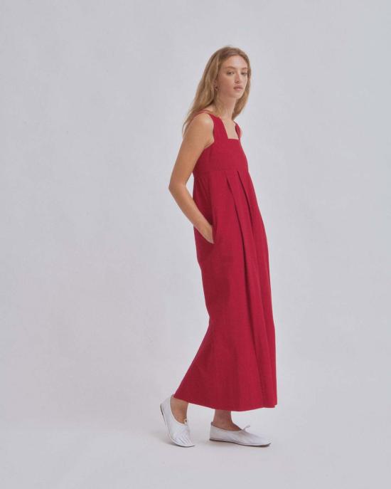  사야카 다비스 뉴욕 롱 원피스 사야카 데이비스 뉴욕 두꺼운 스트랩 드레스 체리 - SAYAKA DAVIS NEW YORK