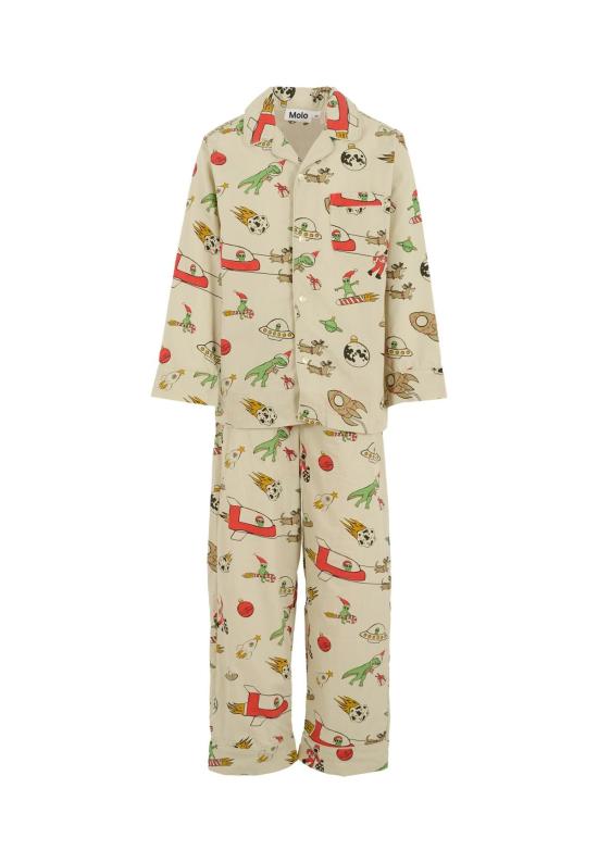  [키즈] 몰로 라운지 웨어 크리스마스 외계인 잠옷 베이지색