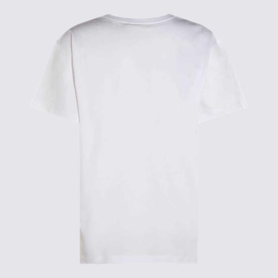  트윈셋 반팔 티셔츠 면 티셔츠 화이트 - TWINSET