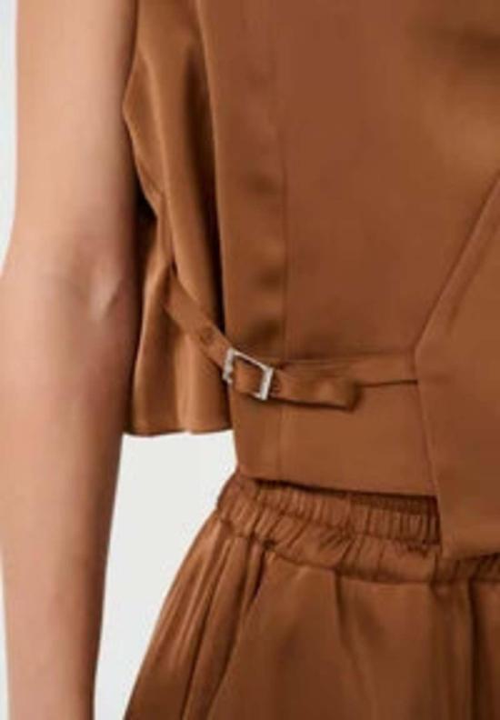  게스투즈 베스트 G 제시 웨이스트코트 다크 브라운 - GESTUZ