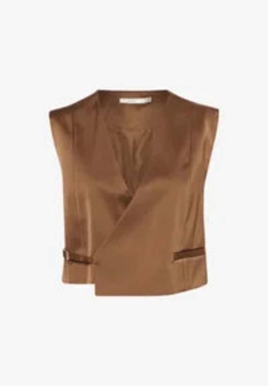  게스투즈 베스트 G 제시 웨이스트코트 다크 브라운 - GESTUZ