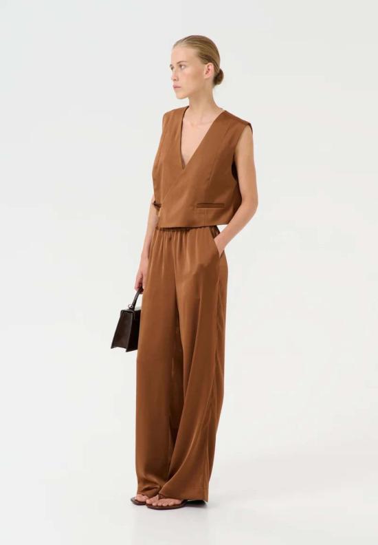  게스투즈 베스트 G 제시 웨이스트코트 다크 브라운 - GESTUZ