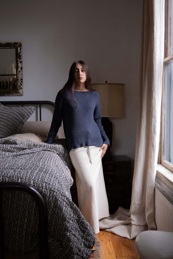  에리카 타노브 롱 스커트 에리카 타노프 이사벨 코튼 캔버스 스커트 내추럴 - ERICA TANOV