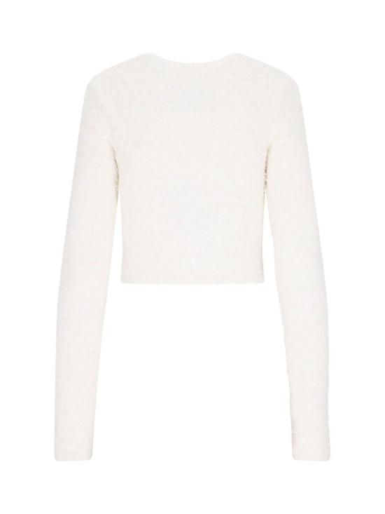  발렌시아가 가디건 버튼 크롭  화이트 - BALENCIAGA