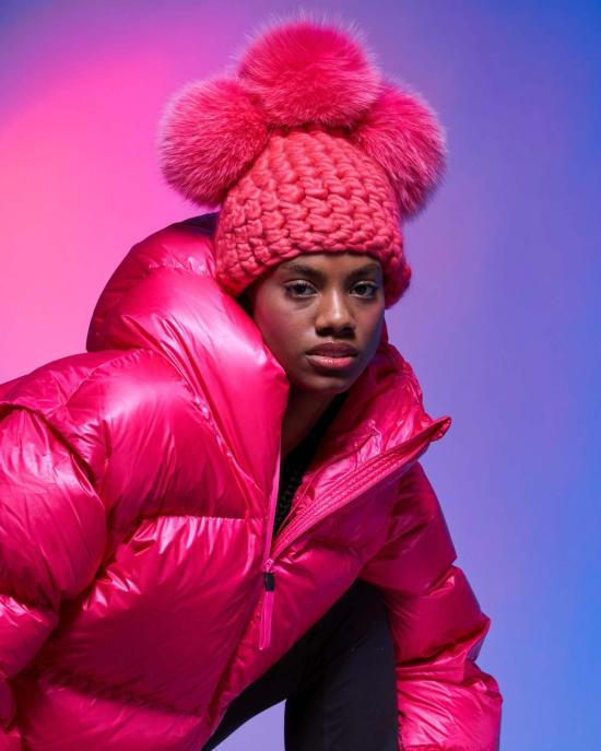  미샤램퍼트 모자 미샤 램퍼트 캔디 크라운 + 코랄 XL 폼폼