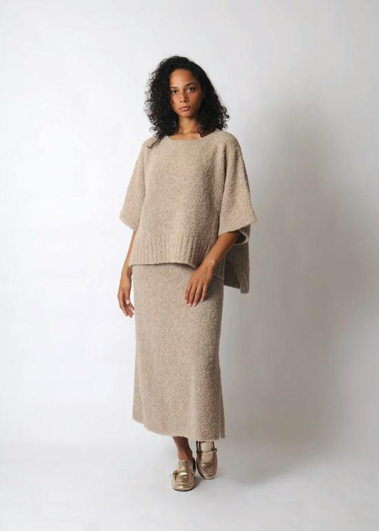  머스 롱 스커트 미르스 에스테스 부클 스커트 그레이엄 크래커 - MIRTH