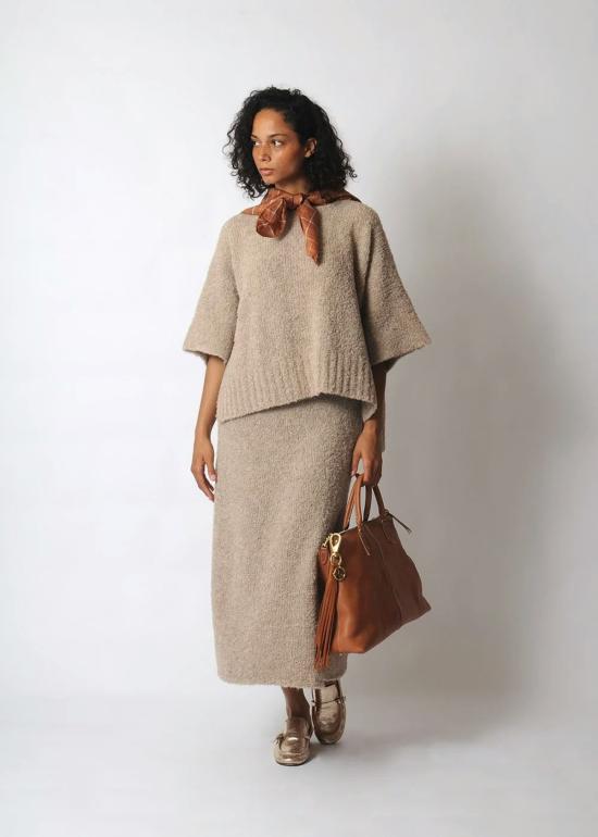  머스 롱 스커트 미르스 에스테스 부클 스커트 그레이엄 크래커 - MIRTH