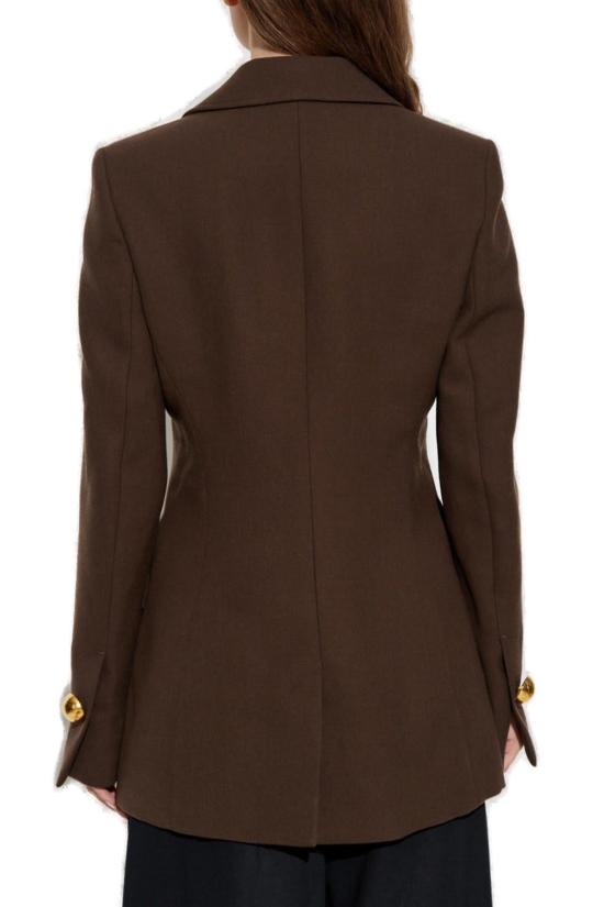  아미 수트 자켓 알렉상드르 마티우시 싱글 브레스트 테일러드 블레이저 브라운 - AMI