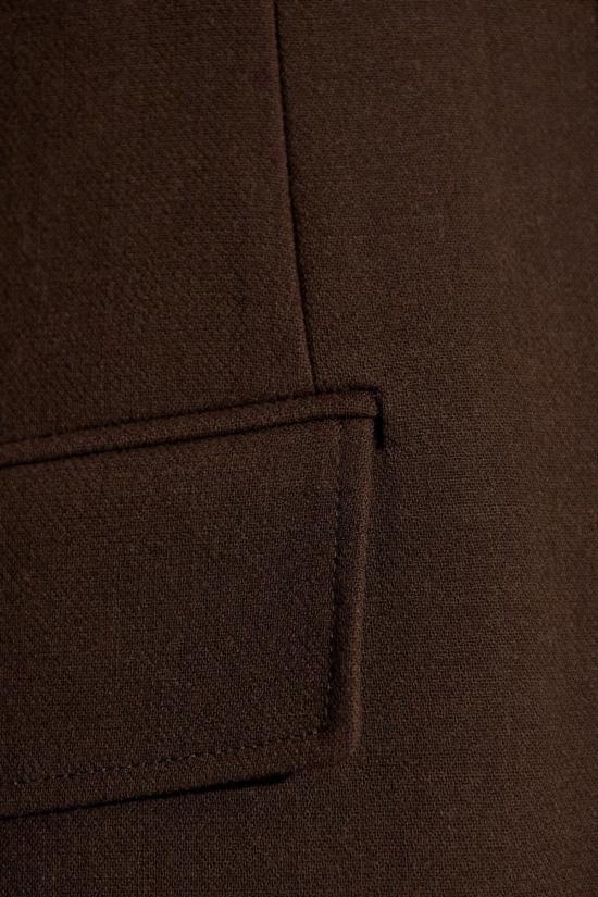  아미 수트 자켓 알렉상드르 마티우시 싱글 브레스트 테일러드 블레이저 브라운 - AMI