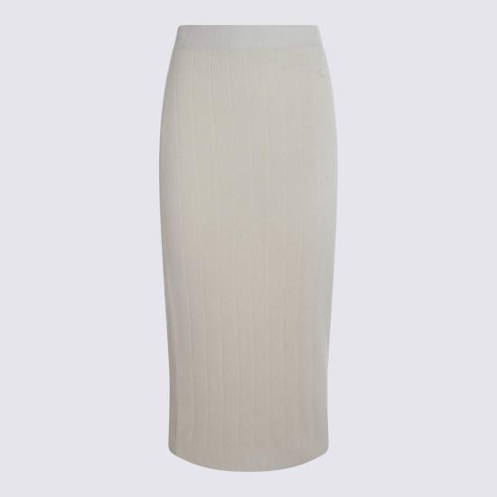  막스마라 미디 스커트 화이트