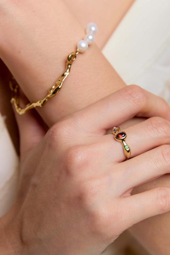  패리스 팔찌 파리스 드립 페를라 브레이슬릿 14K 금도금 브론즈 - FARIS