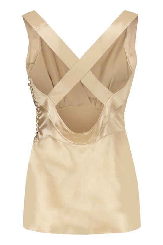  케이트 블라우스 카이트 올리 실크 탑 에크루 - KHAITE