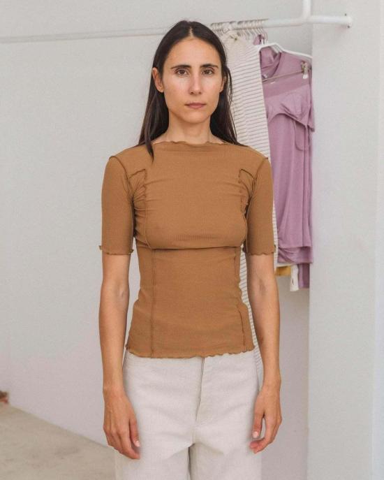  베이스레인지 반팔 티셔츠 오마토 3/4 티