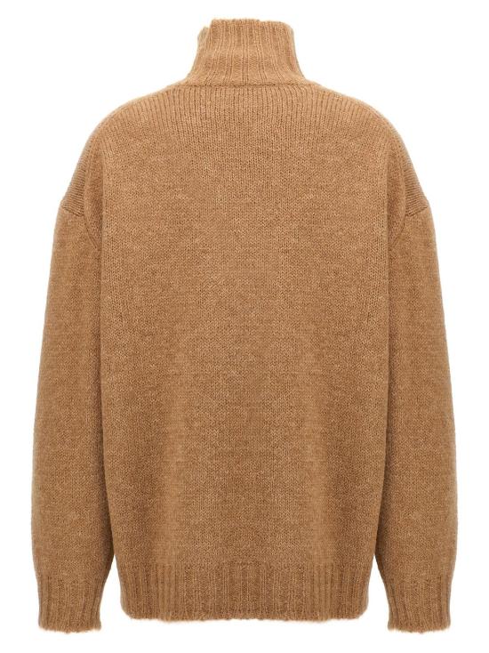  질샌더 터틀넥 질 샌더 하이넥 스웨터 베이지 - JIL SANDER