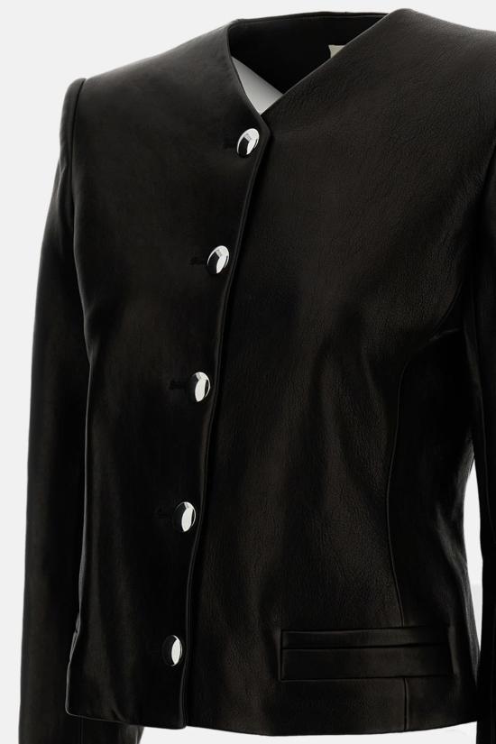  케이트 자켓 카이테나라 가죽 블랙 - KHAITE