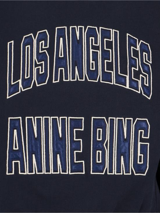  애니빙 스웨터 아니네 빙 로스앤젤레스 크루넥 스웨트셔츠 블랙 - ANINE BING