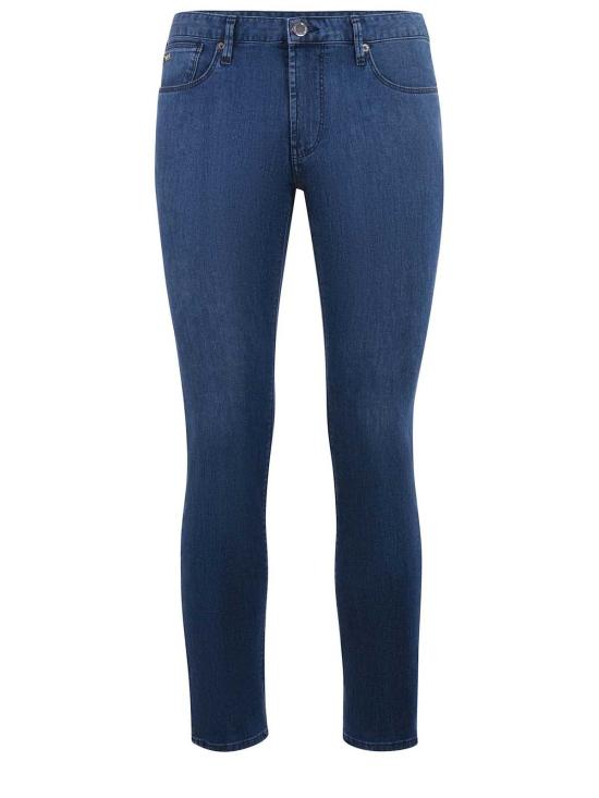  엠포리오 아르마니 데님 팬츠 로고 플레이트 슬림핏 데님 진